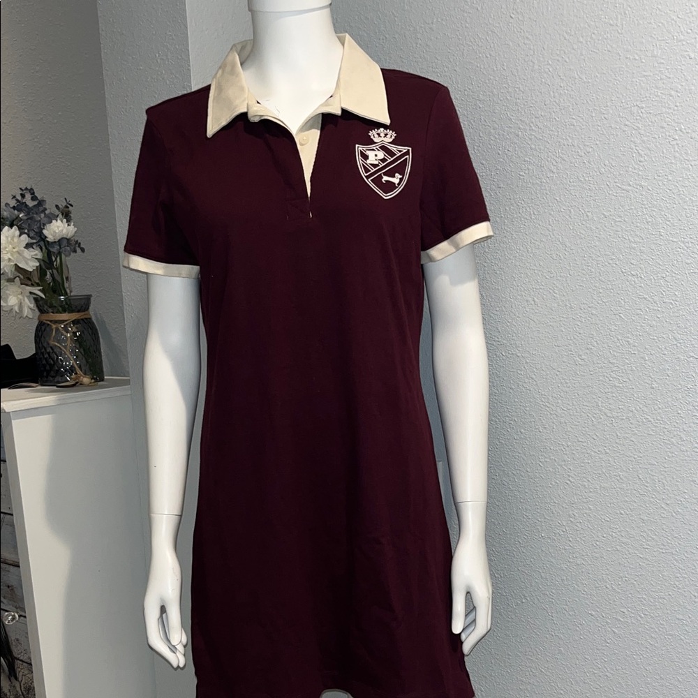 Women's Burgundy Polo Dress Victoria’s Secret perfect for summer
